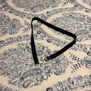 Anthropologie Black Textured Women's Tabitha Belt, Plus Size